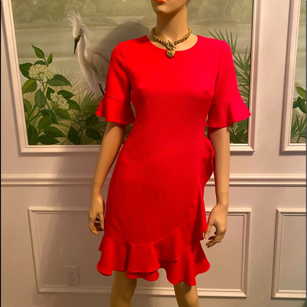 KARL LAGERFELD. Crêpe ruffled dress great condition